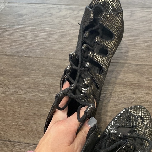 NWT Luciana Lace Up Open Toe Bootie | Size 11 - Picture 8 of 9